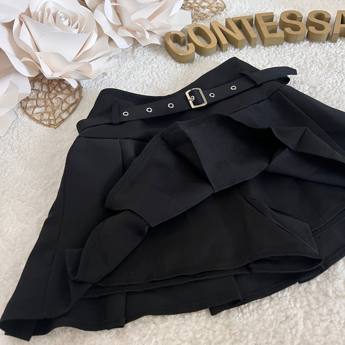 Suknja Monako-Mini suknja-Simpa Moda-Siva-Univerzalna-Contessa