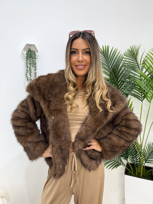 Bunda Naomi-Kratka bunda-J&J Collection-Braon-Univerzalna-Contessa