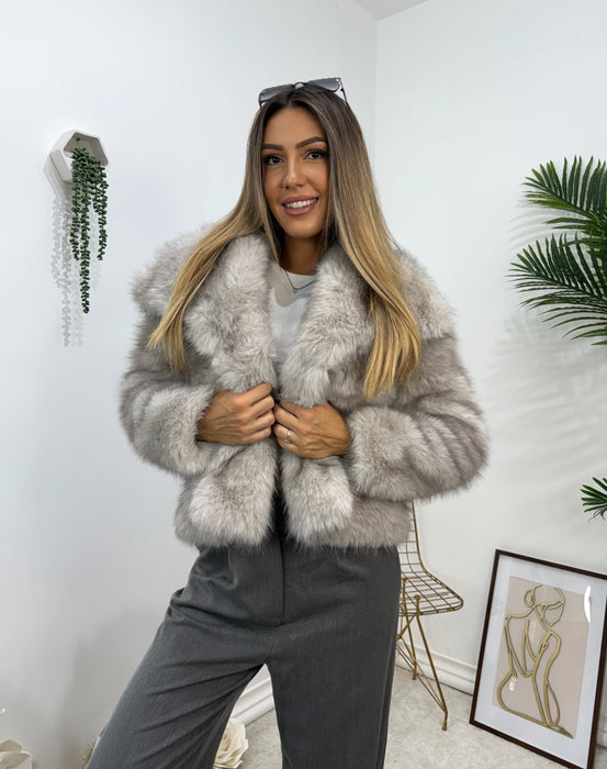 Bunda Naomi-Kratka bunda-J&J Collection-Braon-Univerzalna-Contessa