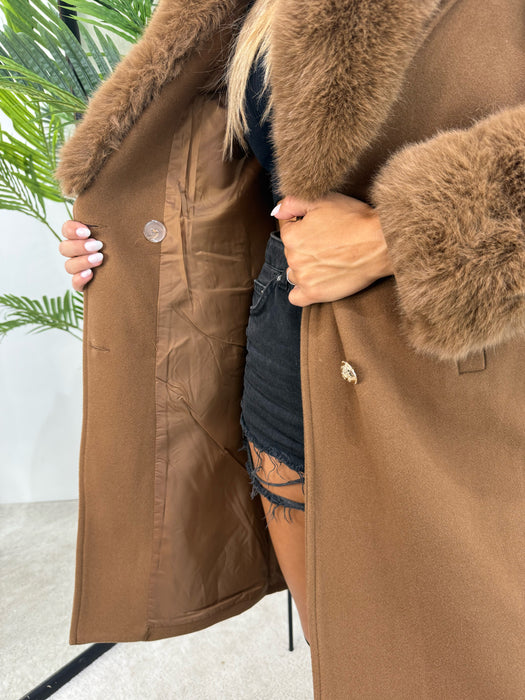 Kaput Paris-Dugi kaput-J&J Collection-Camel-S-Contessa