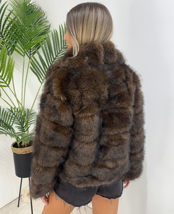 Bunda Doha-Kratka bunda-J&J Collection-Braon-S/M-Contessa