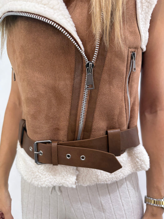 Prsluk Naomi-Krzneni prsluk-J&J Collection-Camel-S-Contessa