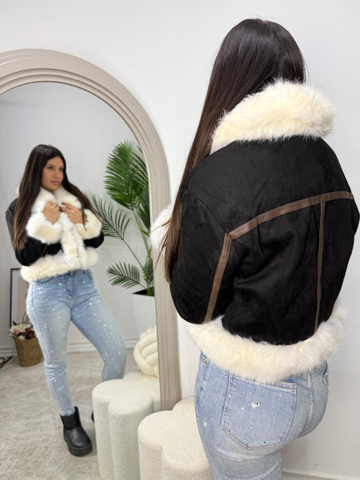 Jakna Ana-Kožna jakna-J&J Collection-Braon-S-Contessa