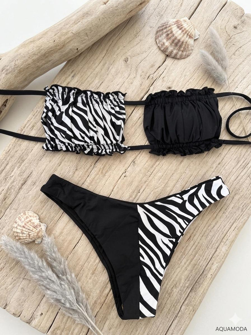 Kupaći kostim Monako-Kupaći kostim-Happy Moda-Crno bela-S-Contessa