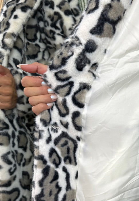 Teddy kaput Dora-Dugi kaput-J&J Collection-Leopard-bela-S/M-Contessa