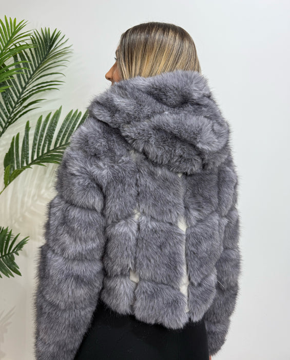 Bunda Verona-Kratka bunda-J&J Collection-Siva-S/M-Contessa