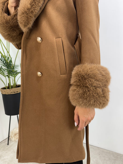 Kaput Paris-Dugi kaput-J&J Collection-Camel-S-Contessa