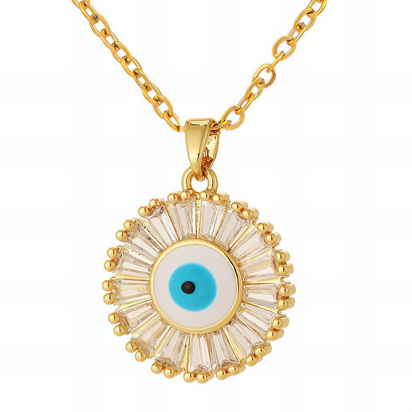  Evil Eye ogrlica | 18K pozlata | Nerđajući čelik 88317-0 Contessa Moda nakit