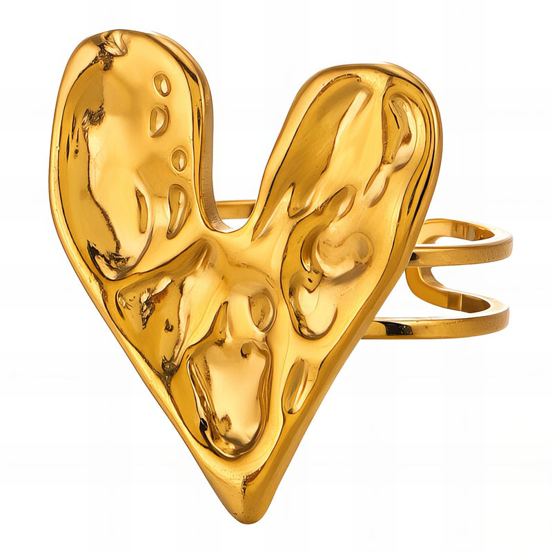  Heart prsten | 18K pozlata | Nerđajući čelik 89676-0 Contessa Moda nakit