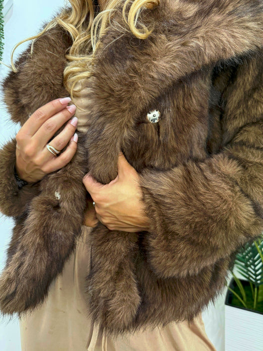 Bunda Naomi-Kratka bunda-J&J Collection-Braon-Univerzalna-Contessa