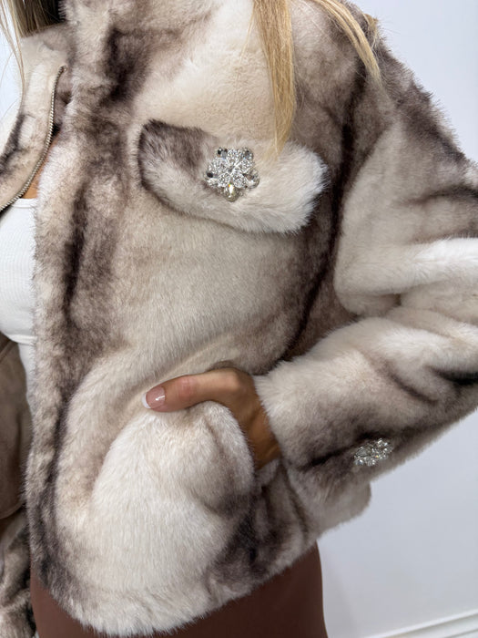 Bunda Valensija-Kratka bunda-XuXu-Bež-Univerzalna-Contessa