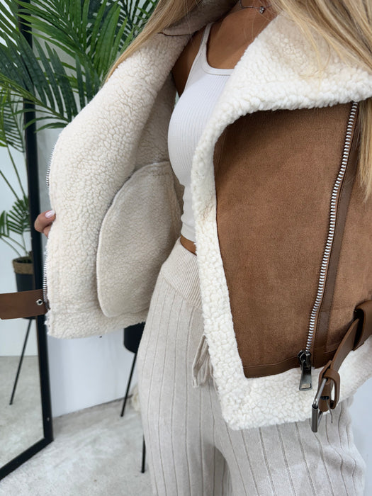 Prsluk Naomi-Krzneni prsluk-J&J Collection-Camel-S-Contessa