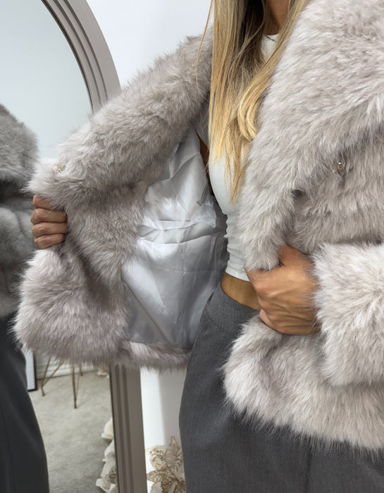 Bunda Naomi-Kratka bunda-J&J Collection-Braon-Univerzalna-Contessa