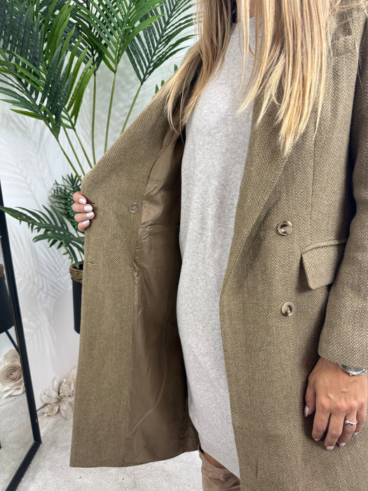 Kaput Milano-Dugi kaput-J&J Collection-Svetlo-maslinasta-S-Contessa