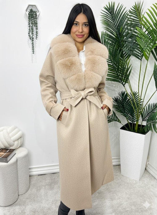 Kaput Kristina-Dugi kaput-J&J Collection-Bež-S-Contessa