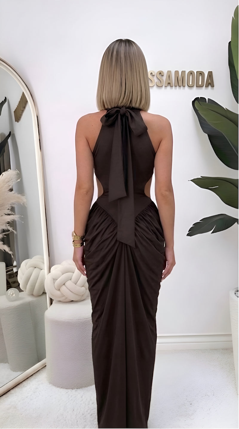 Haljina Kejt-Haljina maxi-Simpa Moda-Crna-Univerzalna-Contessa