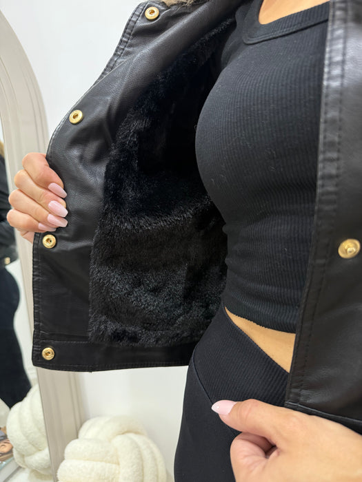 Jakna Lusi-Kožna jakna-J&J Collection-Crna-S-Contessa