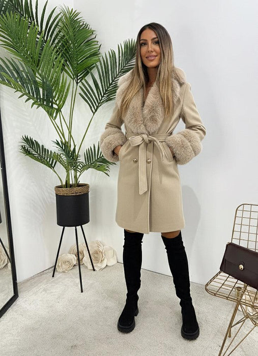 Kaput Paris-Dugi kaput-J&J Collection-Bež-S-Contessa