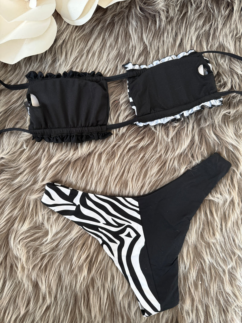Kupaći kostim Monako-Kupaći kostim-Happy Moda-Crno bela-S-Contessa