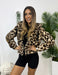 Jakna Moka-Kratka jakna-J&J Collection-Leopard-crna-S-Contessa