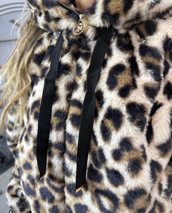 Jakna Moka-Kratka jakna-J&J Collection-Leopard-crna-S-Contessa