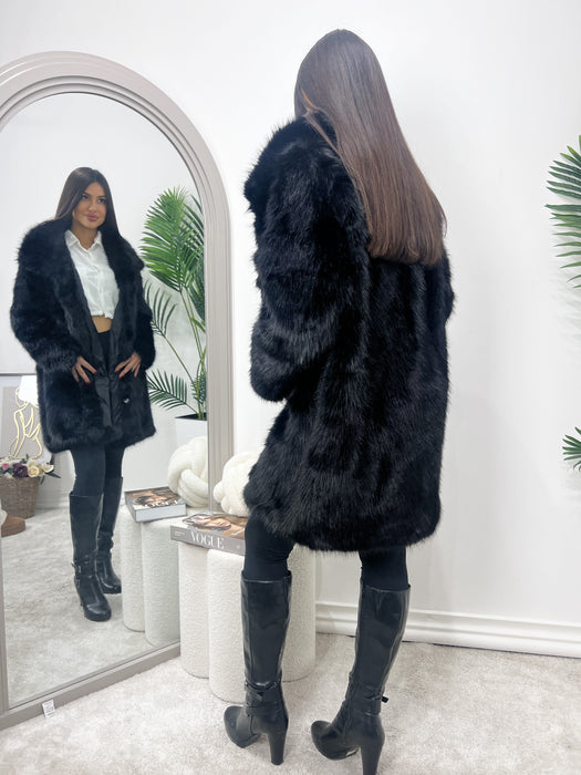 Bunda Monako-Duga bunda-J&J Collection-Crna-Univerzalna-Contessa