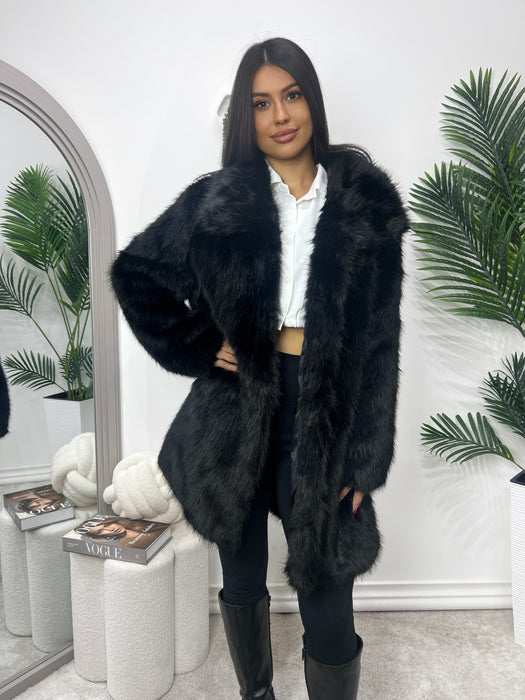 Bunda Monako-Duga bunda-J&J Collection-Crna-Univerzalna-Contessa