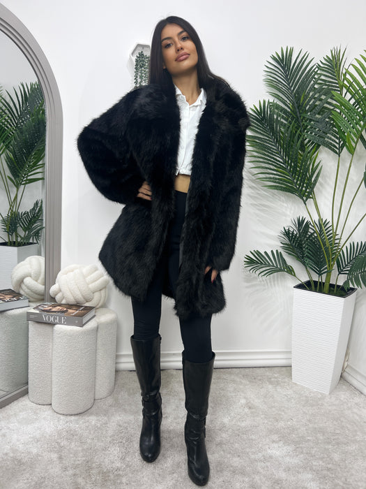 Bunda Monako-Duga bunda-J&J Collection-Crna-Univerzalna-Contessa