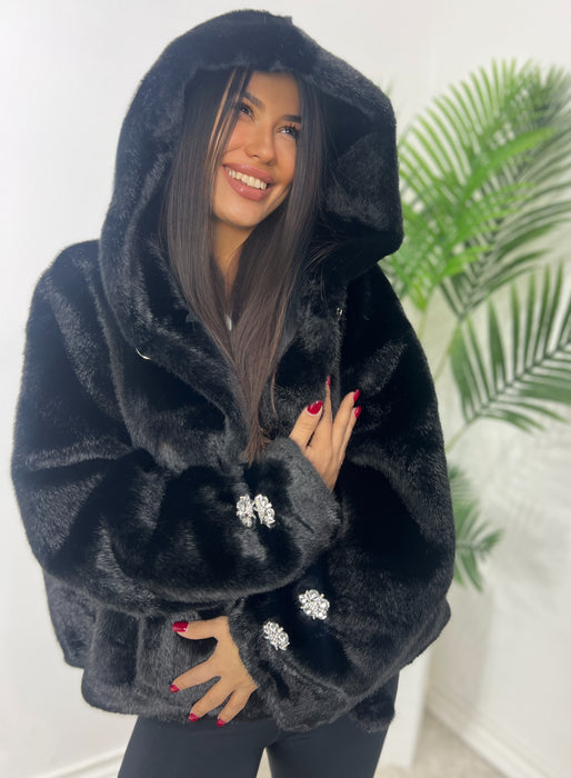 Bunda Moli-Kratka bunda-J&J Collection-Crna-Univerzalna-Contessa