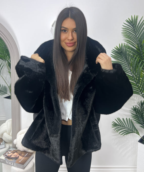 Bunda Moli-Kratka bunda-J&J Collection-Crna-Univerzalna-Contessa