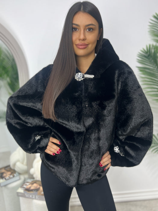 Bunda Moli-Kratka bunda-J&J Collection-Crna-Univerzalna-Contessa