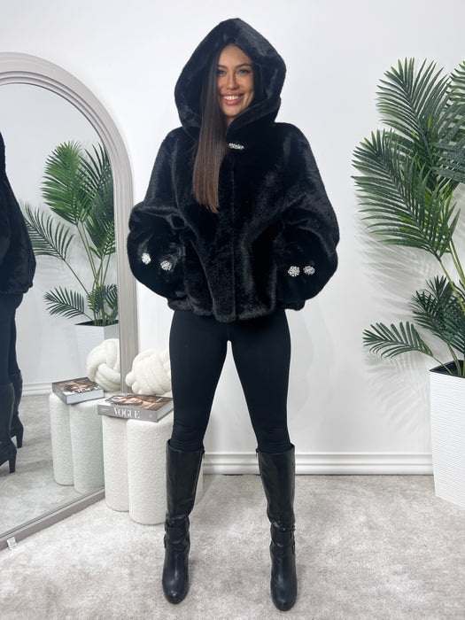 Bunda Moli-Kratka bunda-J&J Collection-Crna-Univerzalna-Contessa