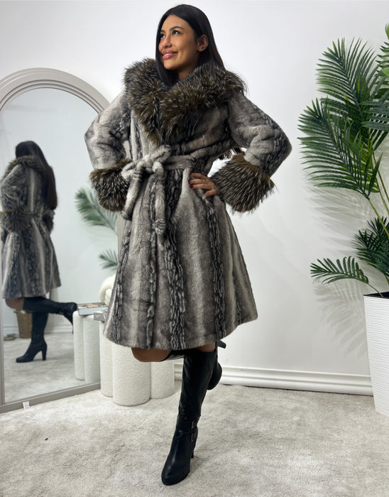 Kaput Rebeka-Dugi kaput-J&J Collection-Siva-Univerzalna-Contessa