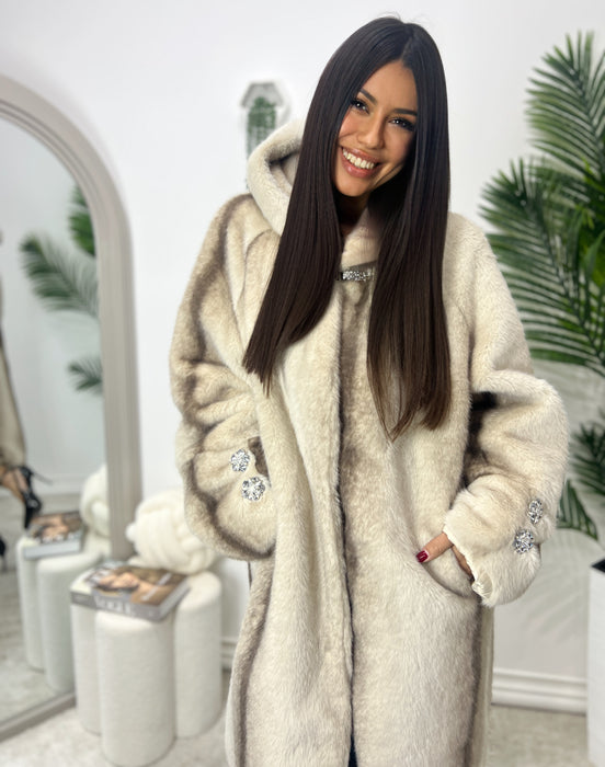 Bunda Hana-Duga bunda-J&J Collection-Bež-Univerzalna-Contessa