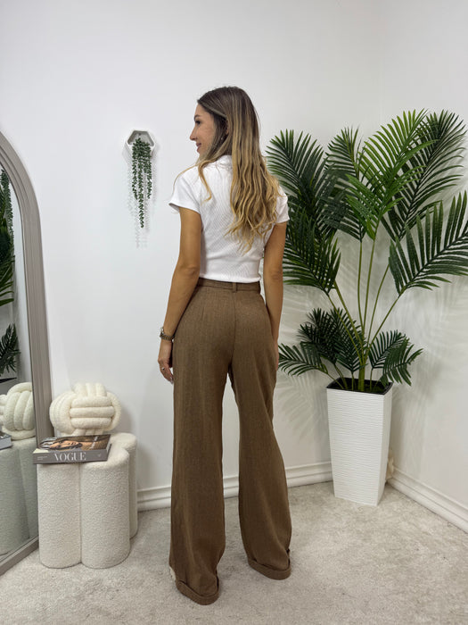 Pantalone Verona-Elegant pantalone-J&J Collection-Camel-S-Contessa