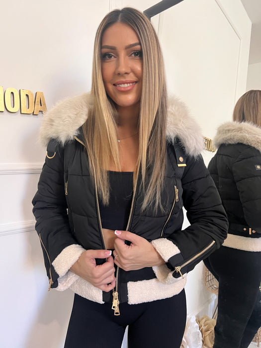 Jakna Alegra-Kratka jakna-Moda Piu Anna-Crna-S-Contessa