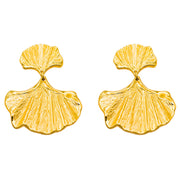 Ginkgo leaf minđuše | 18K pozlata | Nerđajući čelik 89171-0 - [variant_title] - Minđuše | Contessa Moda