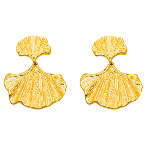 Ginkgo leaf minđuše | 18K pozlata | Nerđajući čelik 89171-0 - [variant_title] - Minđuše | Contessa Moda