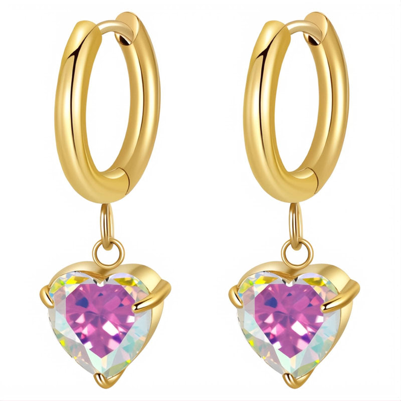 Heart minđuše | 18K pozlata | Nerđajući čelik 90019-0 - [variant_title] - Minđuše | Contessa Moda