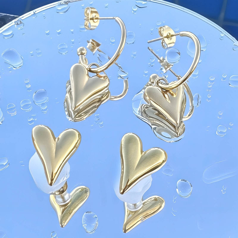 Hearts minđuše | 18K pozlata | Nerđajući čelik 87375-0 - [variant_title] - Minđuše | Contessa Moda