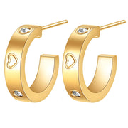 Hearts minđuše | 18K pozlata | Nerđajući čelik 88197-0 - [variant_title] - Minđuše | Contessa Moda