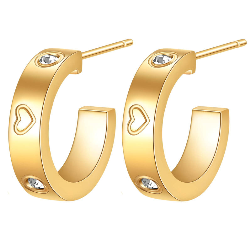 Hearts minđuše | 18K pozlata | Nerđajući čelik 88197-0 - [variant_title] - Minđuše | Contessa Moda