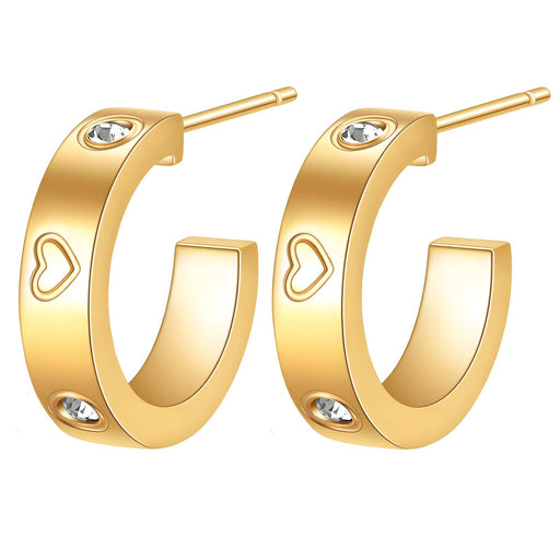 Hearts minđuše | 18K pozlata | Nerđajući čelik 88197-0 - [variant_title] - Minđuše | Contessa Moda