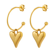 Hearts minđuše | 18K pozlata | Nerđajući čelik 88332-0 - [variant_title] - Minđuše | Contessa Moda