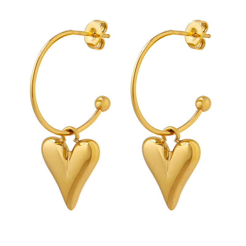 Hearts minđuše | 18K pozlata | Nerđajući čelik 88332-0 - [variant_title] - Minđuše | Contessa Moda