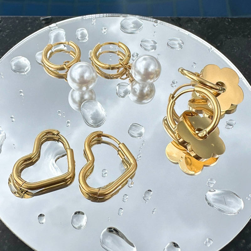 Hearts minđuše | 18K pozlata | Nerđajući čelik 88385-0 - [variant_title] - Minđuše | Contessa Moda