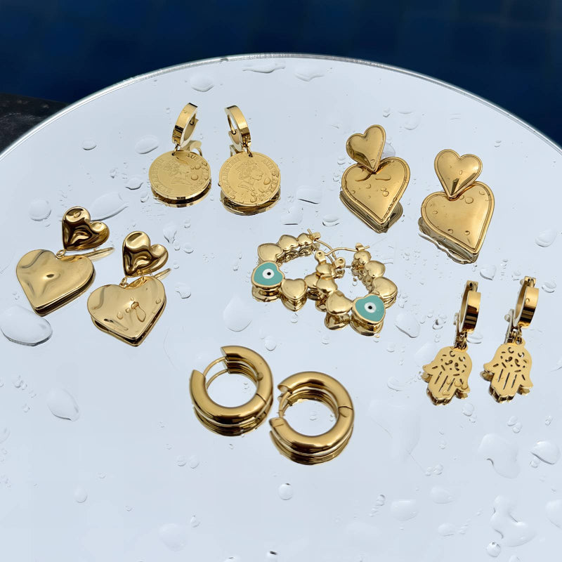 Hearts minđuše | 18K pozlata | Nerđajući čelik 89196-0 - [variant_title] - Minđuše | Contessa Moda