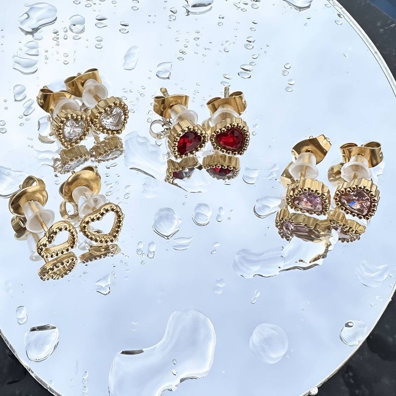 Hearts minđuše | 18K pozlata | Nerđajući čelik 89262-0 - [variant_title] - Minđuše | Contessa Moda