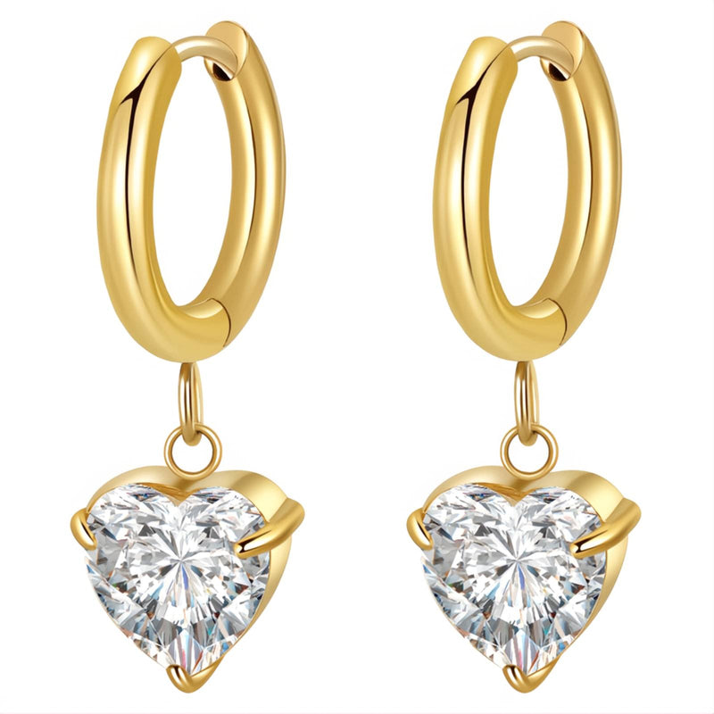 Hearts minđuše | 18K pozlata | Nerđajući čelik 90017-0 - [variant_title] - Minđuše | Contessa Moda