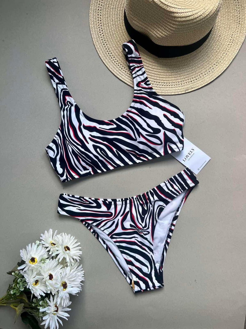 Kupaći kostim Helena Contessa moda - Kupaći kostim Zebra-crvena, S, , Šifra: KUPACI-KOSTIM-HELENA-ZEBRA-CRVENA-S